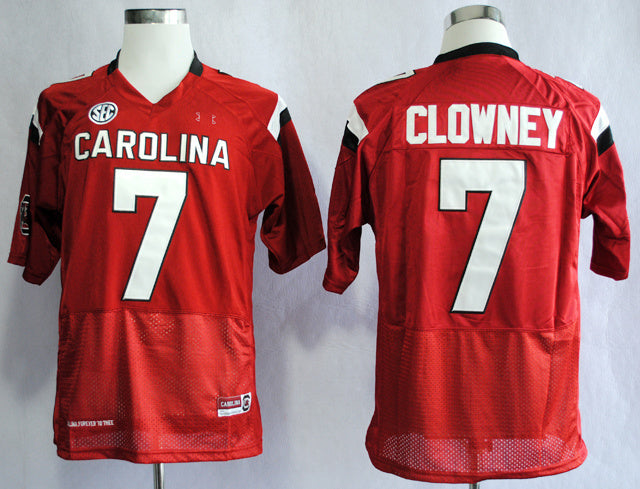 Jadeveon Clowney 7 Red College Football Jersey football jersey product view 1