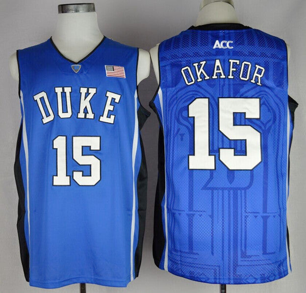 Jahlil Okafor #15 Duke Blue College Football Jersey football jersey product view 1