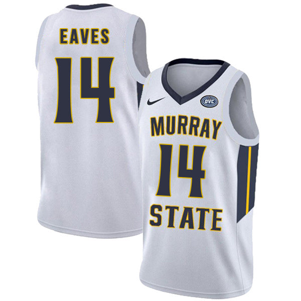 Jaiveon Eaves 14 White College Football Jersey football jersey product view 1