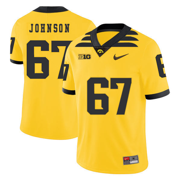 Jaleel Johnson 67 Yellow College Football Jersey football jersey product view 1