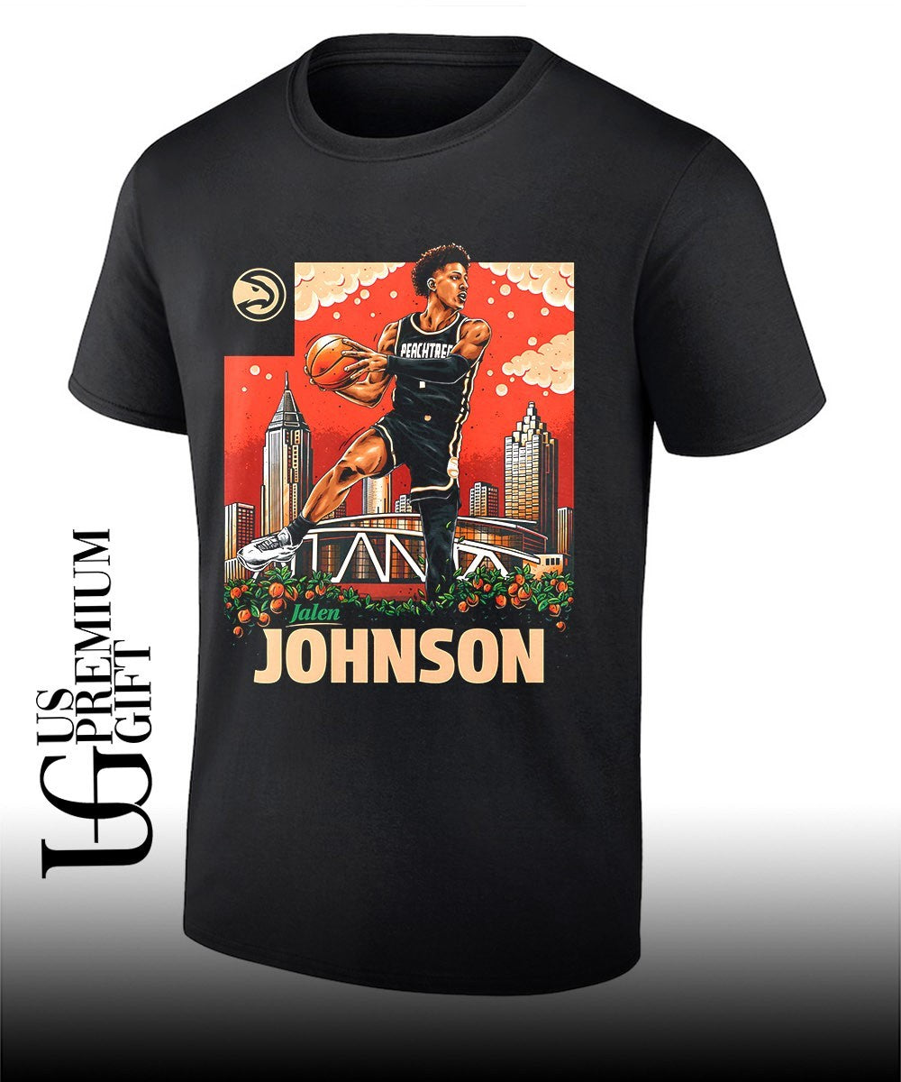 Jalen Johnson Atlanta Hawks NBA Skyline City shirt Unisex T-shirt, Sweatshirt, Hoodie, Long Sleeve Tee - T-Shirt, Sweatshirt, Hoodie
