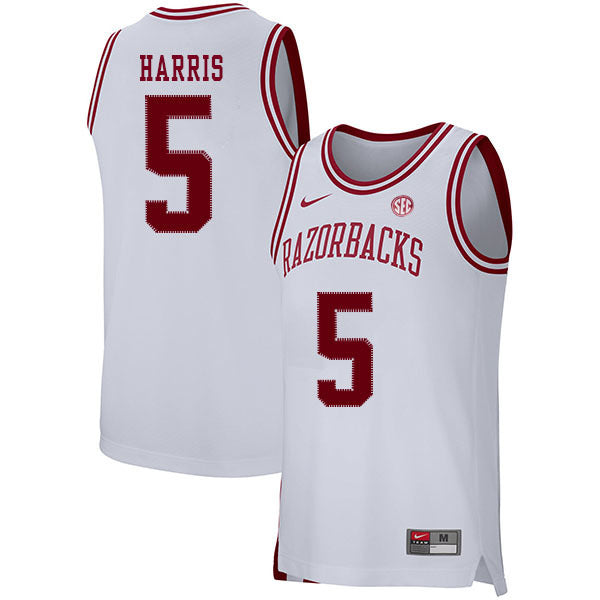 Jalen Harris 5 White College Football Jersey football jersey product view 1