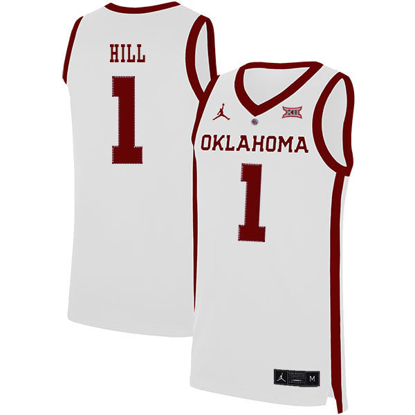 Jalen Hill 1 White College Football Jersey football jersey product view 1