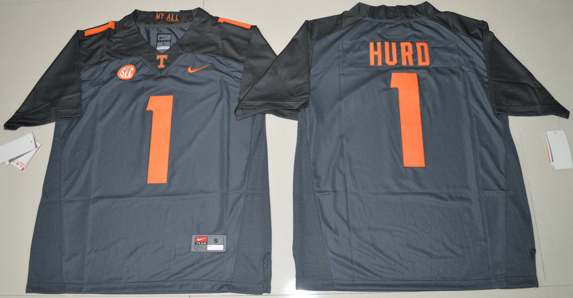 Jalen Hurd 1 Gray 2016 College Football Jersey football jersey product view 1