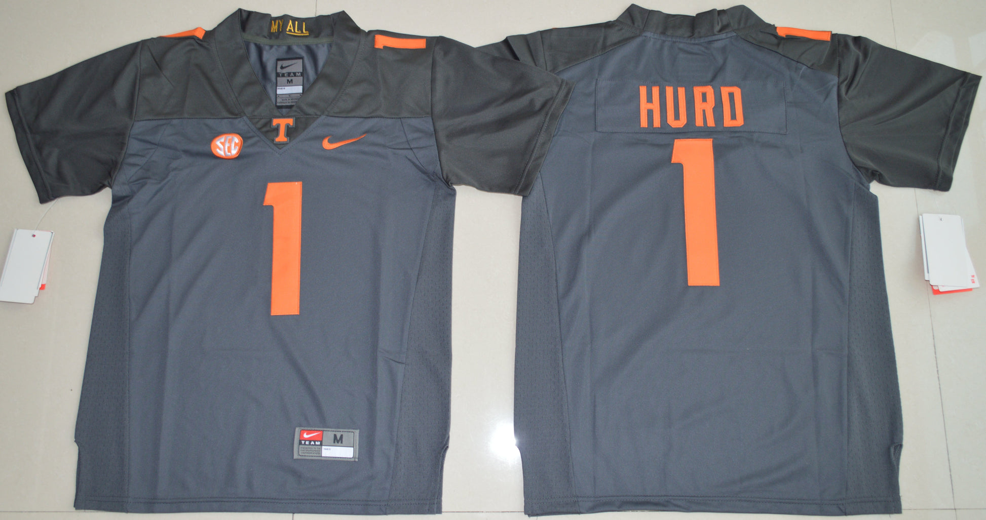 Jalen Hurd 1 Gray Youth College Football Jersey football jersey product view 1