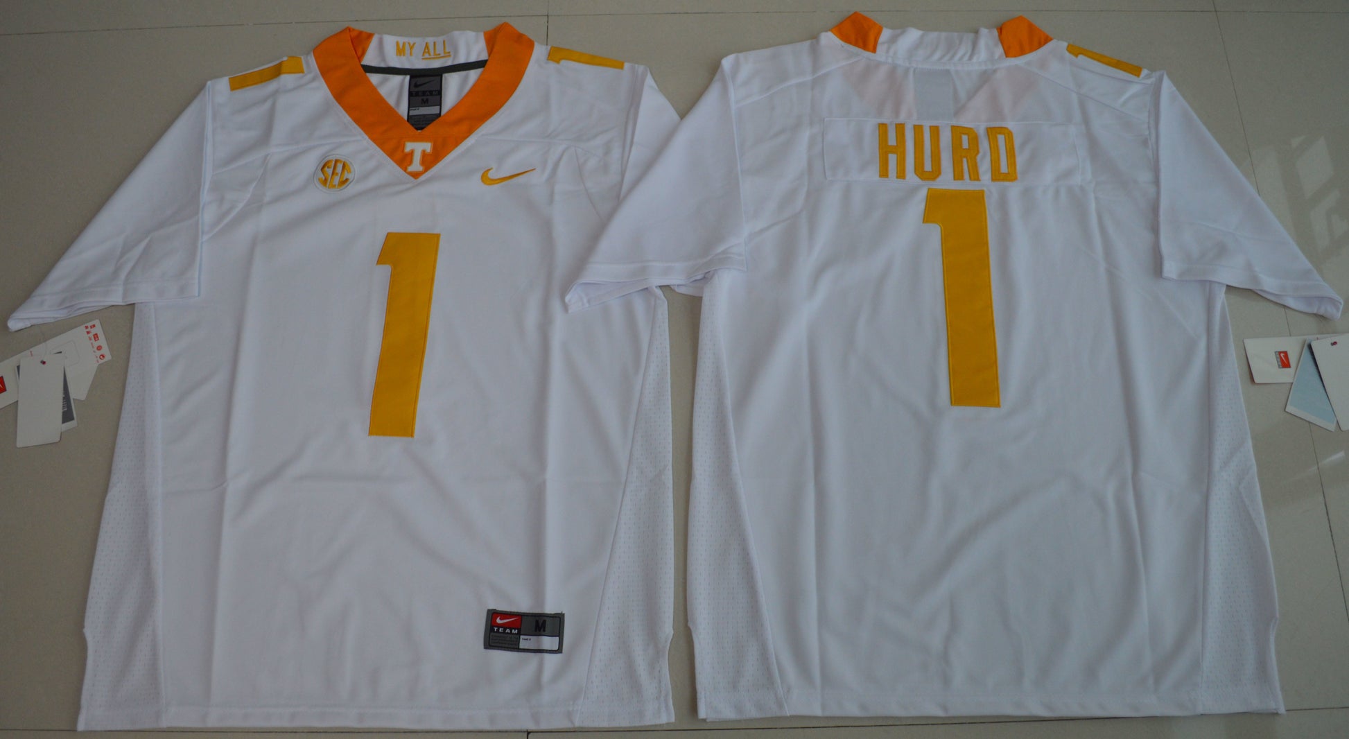 Jalen Hurd 1 White 2016 College Football Jersey football jersey product view 1