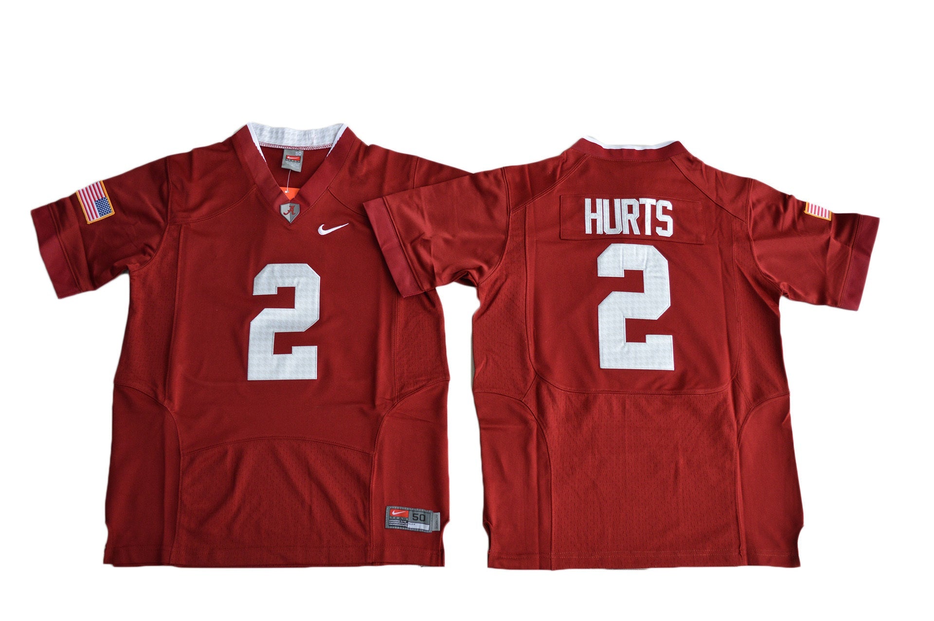 Jalen Hurts 2 Battle Edition Youth College Football Jersey football jersey product view 1