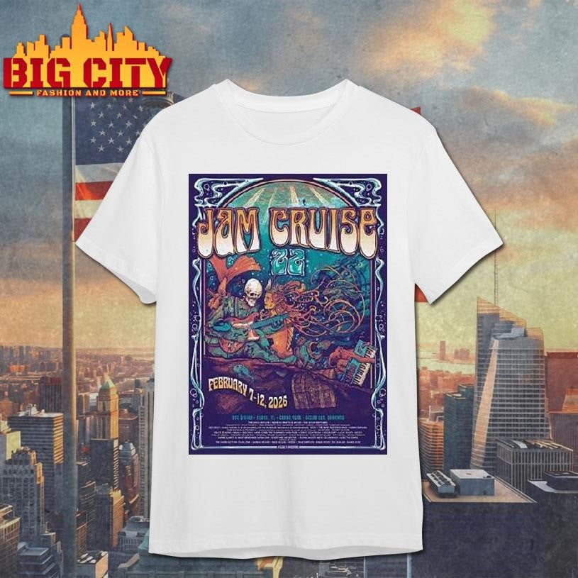 Jam Cruise 22 At Msc Divina In Miami, Fl On Feb 7, 2026 Shirt Unisex T-shirt, Sweatshirt, Hoodie, Long Sleeve Tee - T-Shirt, Sweatshirt, Hoodie
