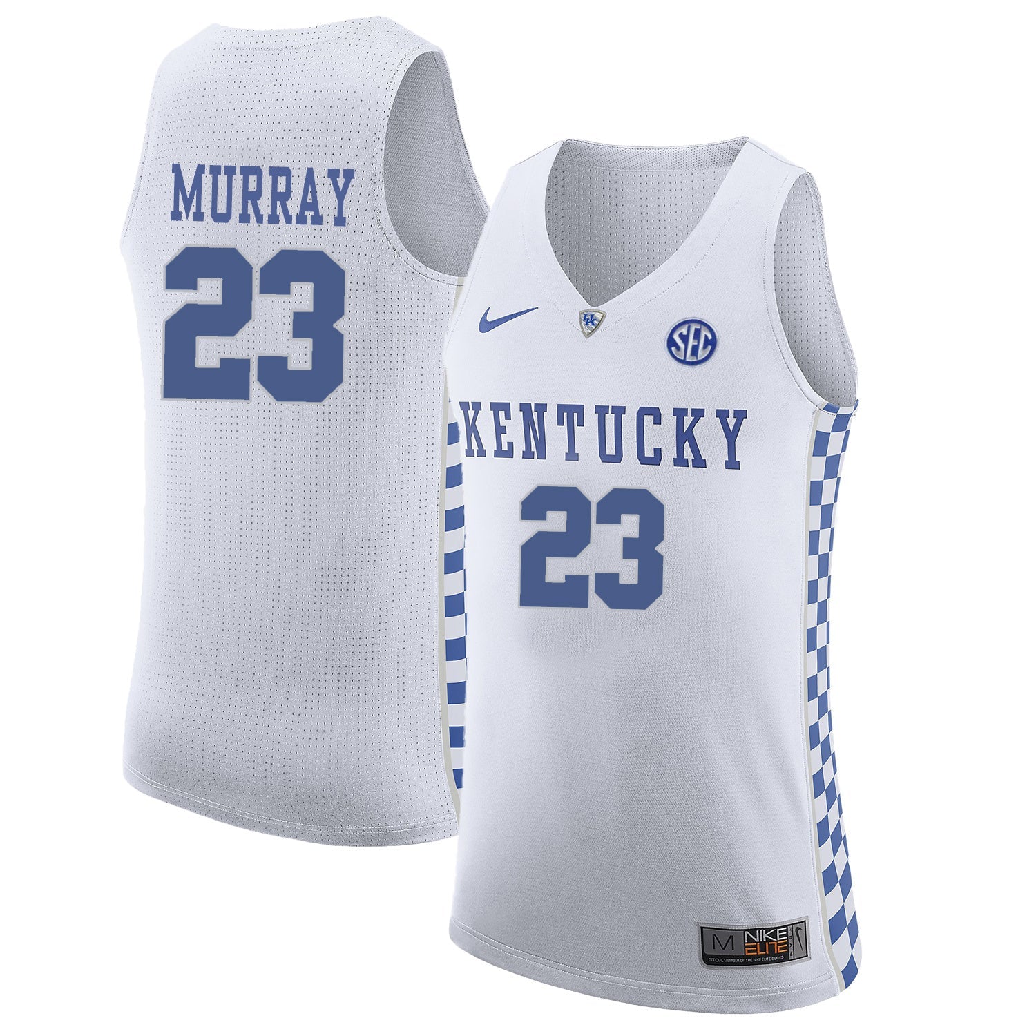 Jamal Murray 23 White .1jpg College Football Jersey football jersey product view 1