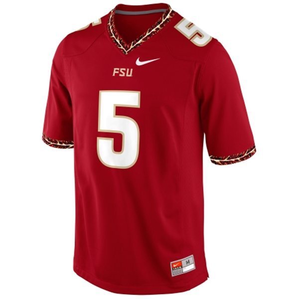 Jameis Winston 5 Red1 College Football Jersey football jersey product view 1
