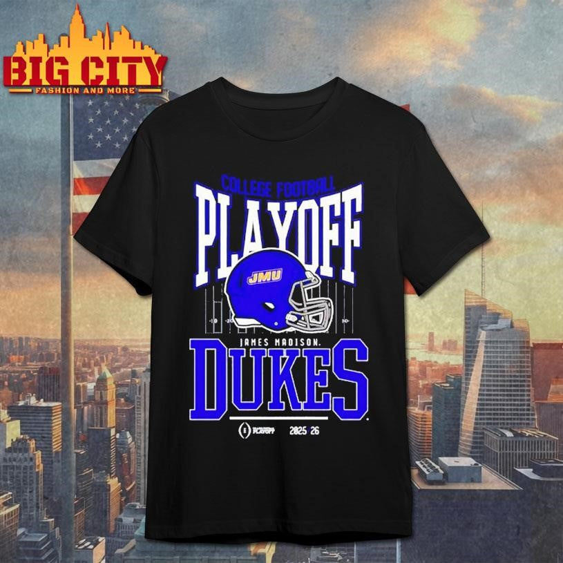 James Madison Dukes 2025-2026 College Football Playoff Bound helmet Shirt Unisex T-shirt, Sweatshirt, Hoodie, Long Sleeve Tee - T-Shirt, Sweatshirt, Hoodie