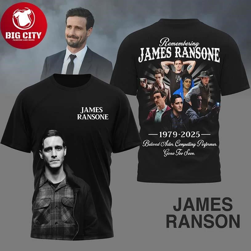 James Ransone Remembering Beloved Actor 2025 Two Sided Shirt Unisex T-shirt, Sweatshirt, Hoodie, Long Sleeve Tee - T-Shirt, Sweatshirt, Hoodie