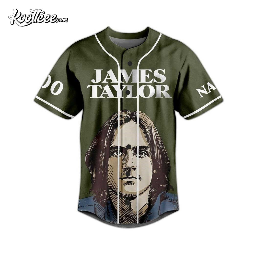 James Taylor 2024 US Summer Tour Custom Baseball Jersey baseball jersey product view 2
