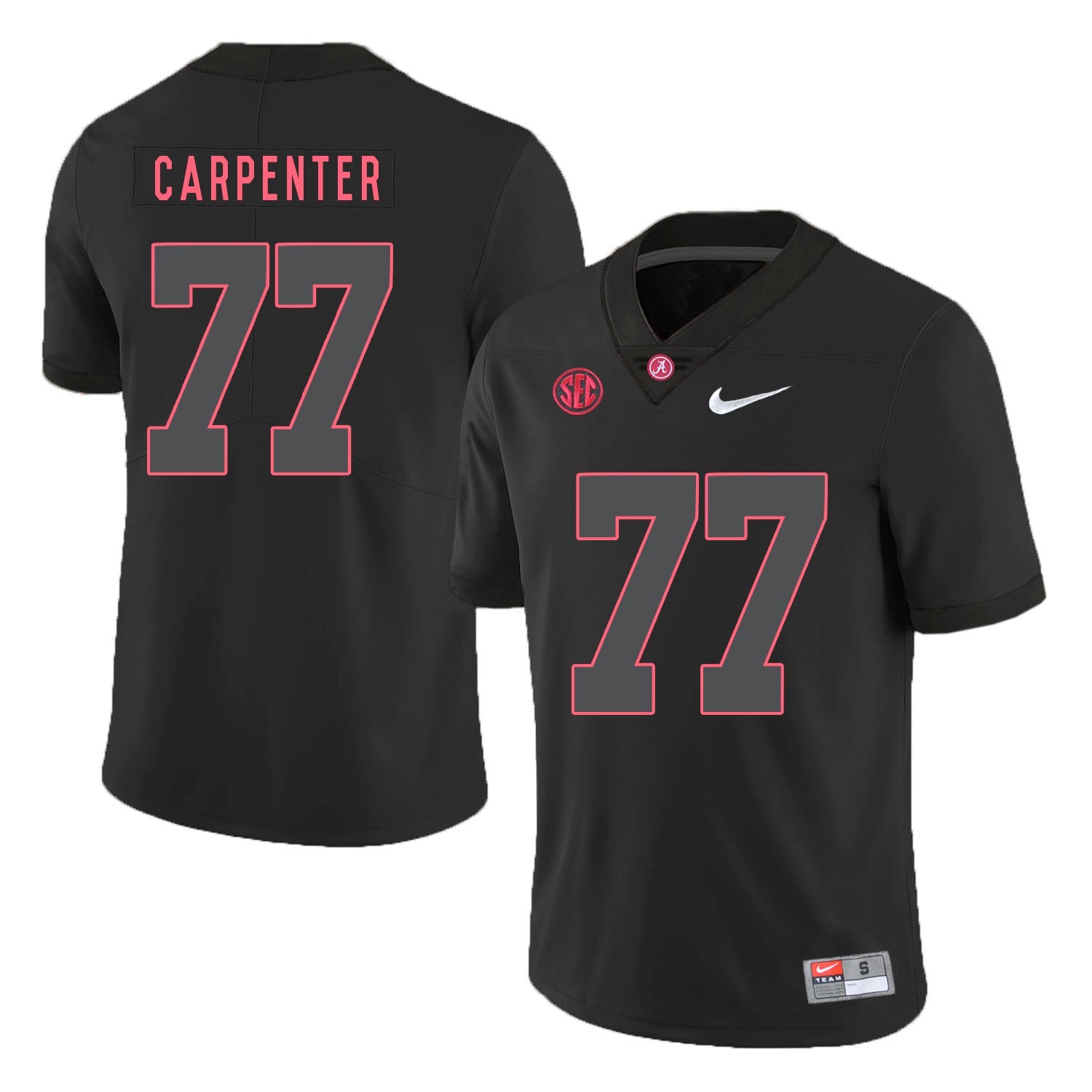 James Carpenter 77 Lights Out .2jpg College Football Jersey football jersey product view 1