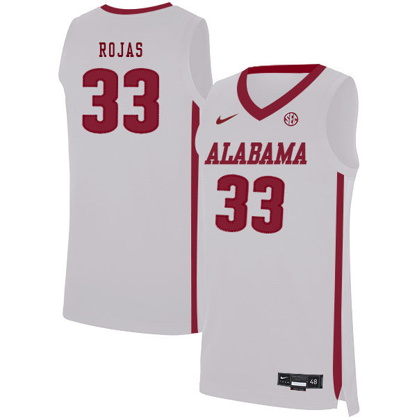 James Rojas 33 White College Football Jersey football jersey product view 1