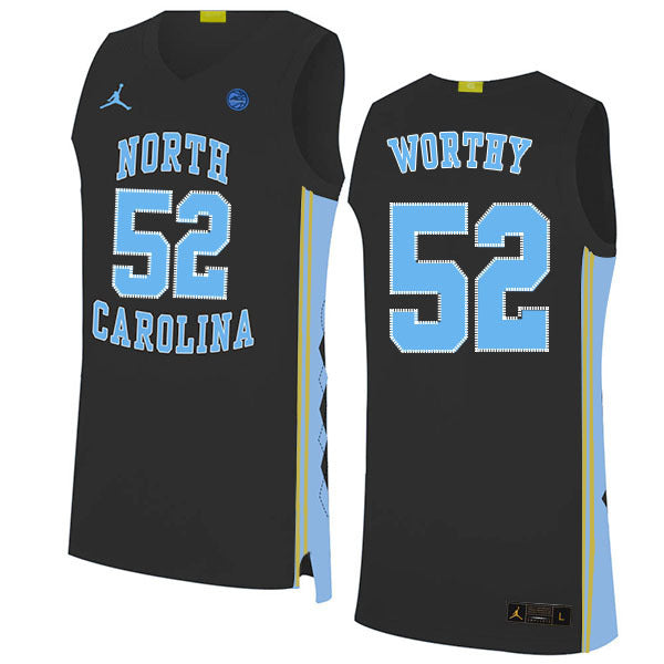 James Worthy 52 Black College Football Jersey football jersey product view 1