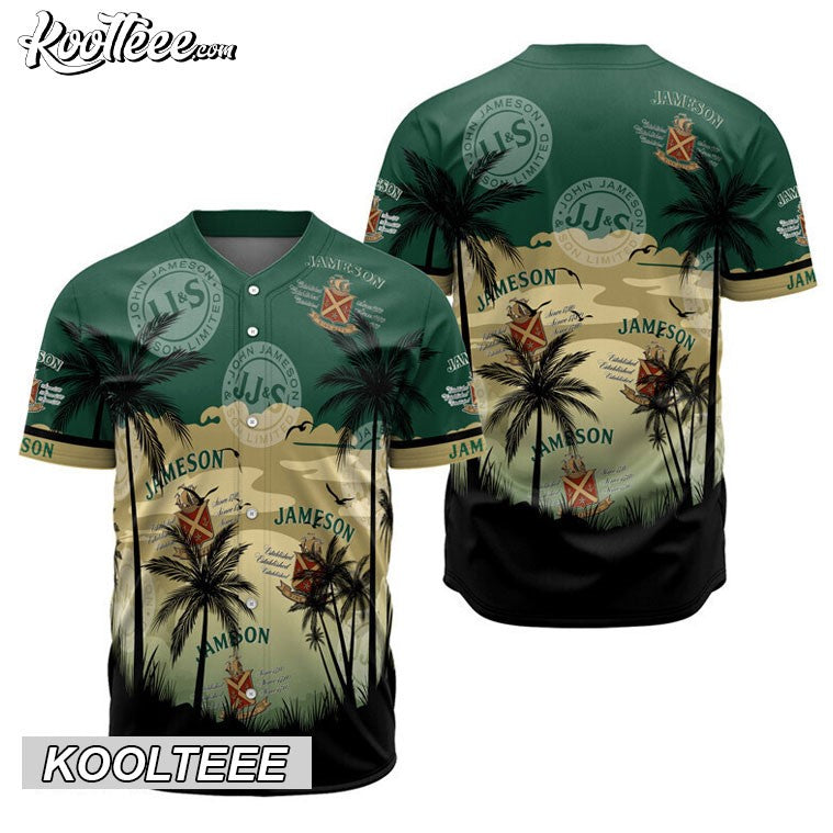 Jameson Coconut Trees Baseball Jersey baseball jersey product view 1
