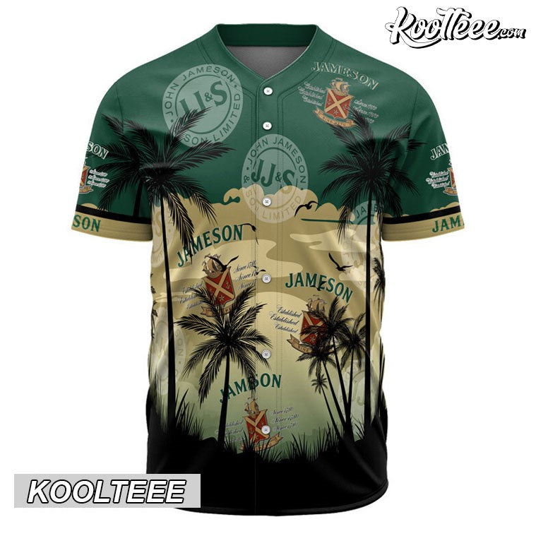 Jameson Coconut Trees Baseball Jersey baseball jersey product view 2
