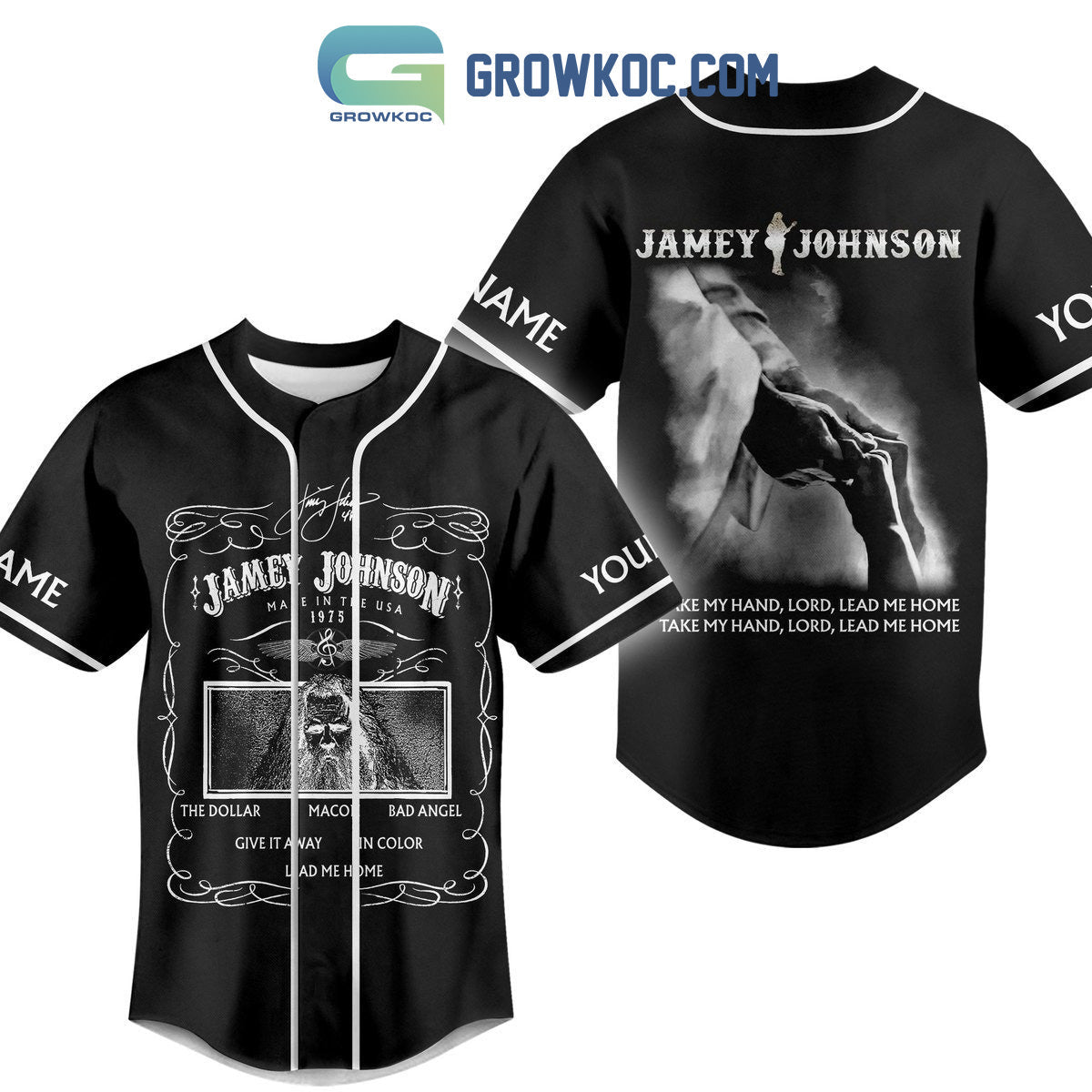 Jamey Johnson Take My Hand Lord Lead Me Home Personalized Baseball Jersey baseball jersey product view 1