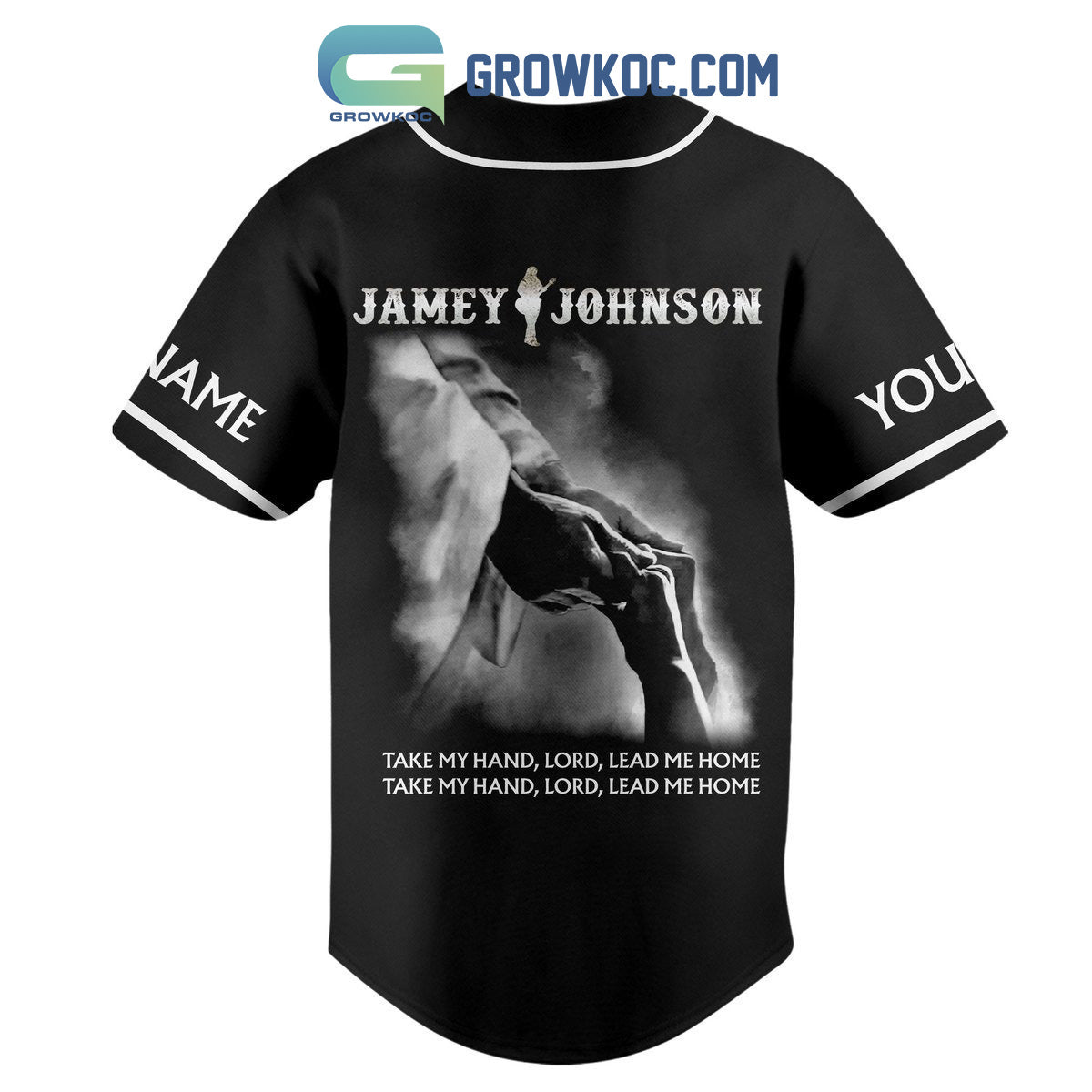 Jamey Johnson Take My Hand Lord Lead Me Home Personalized Baseball Jersey baseball jersey product view 3