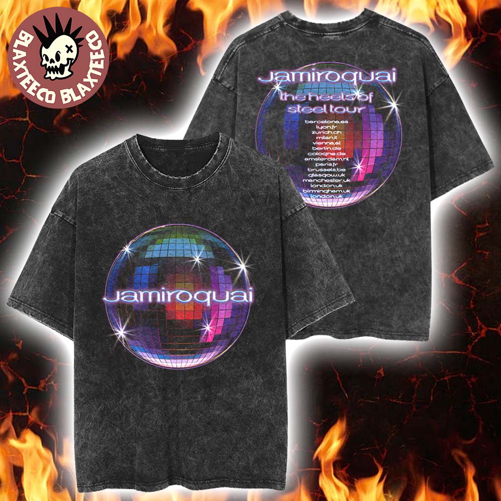 Jamiroquai The Heels Of Steel Tour 2025 Disco Ball T-Shirt Unisex T-shirt, Sweatshirt, Hoodie, Long Sleeve Tee - T-Shirt, Sweatshirt, Hoodie