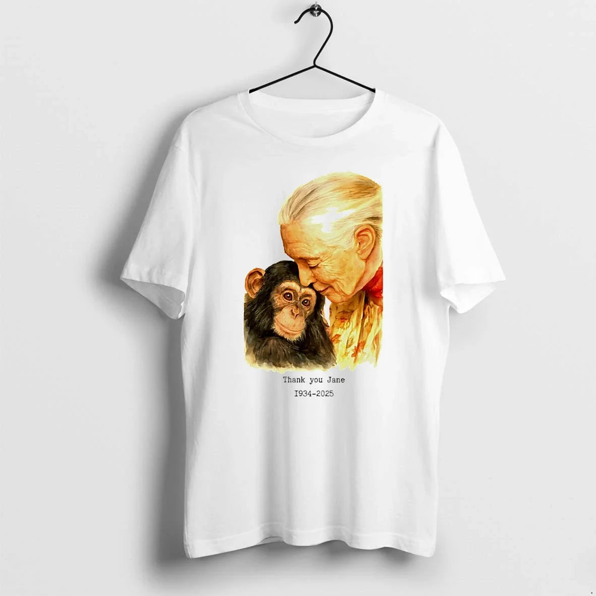 Jane Goodall Thank You Jane Rip Tshirts Sweater Unisex T-shirt, Sweatshirt, Hoodie, Long Sleeve Tee - T-Shirt, Sweatshirt, Hoodie
