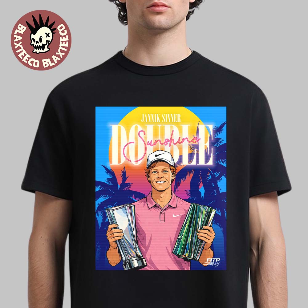 Jannik Sinner Double Sunshine Miami Open 2026 Champions T-Shirt Unisex T-shirt, Sweatshirt, Hoodie, Long Sleeve Tee - T-Shirt, Sweatshirt, Hoodie
