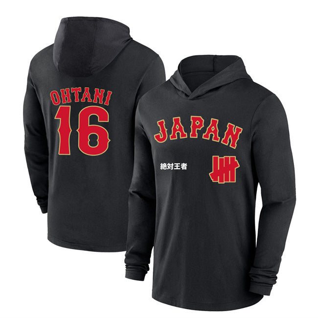 Japan Baseball #16 Shohei Ohtani Black 2026 World Baseball Classic Club Hoodie Soccer Jersey baseball jersey product view 1