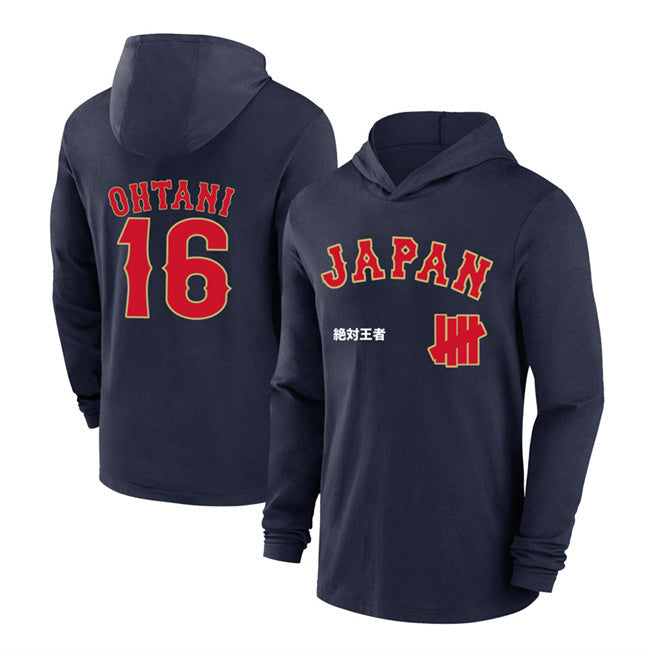 Japan Baseball #16 Shohei Ohtani Navy 2026 World Baseball Classic Club Hoodie Soccer Jersey baseball jersey product view 1
