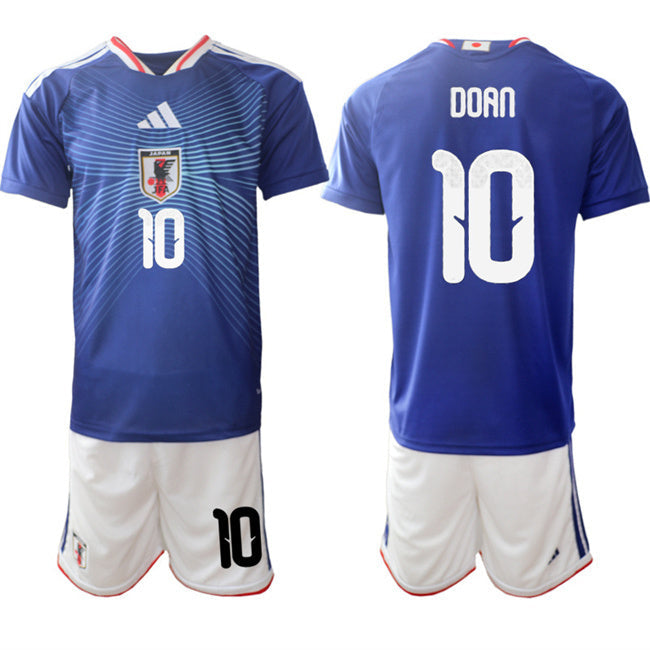 Japan #10 Ritsu Doan Blue 2026 World Cup Home Soccer Jersey Suit sports jersey product view 1
