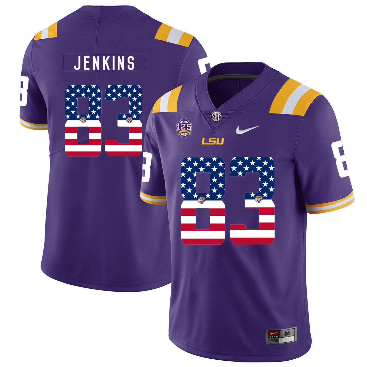 Jaray Jenkins 83 Purple College Football Jersey football jersey product view 1