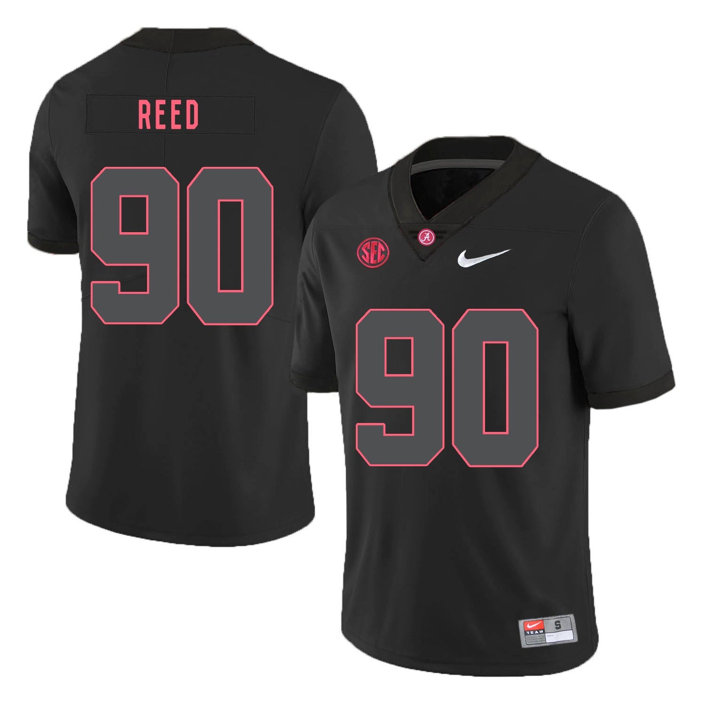 Jarran Reed 90 Lights Out .2jpg College Football Jersey football jersey product view 1