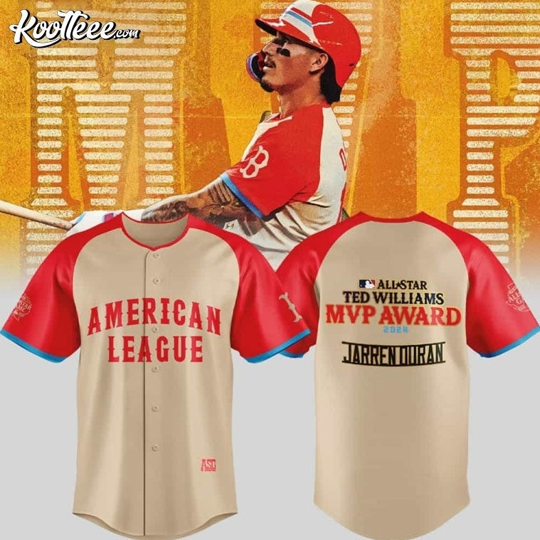 Jarren Duran Red Sox All Star Ted Williams MVP Awards 2024 Baseball Jersey baseball jersey product view 1