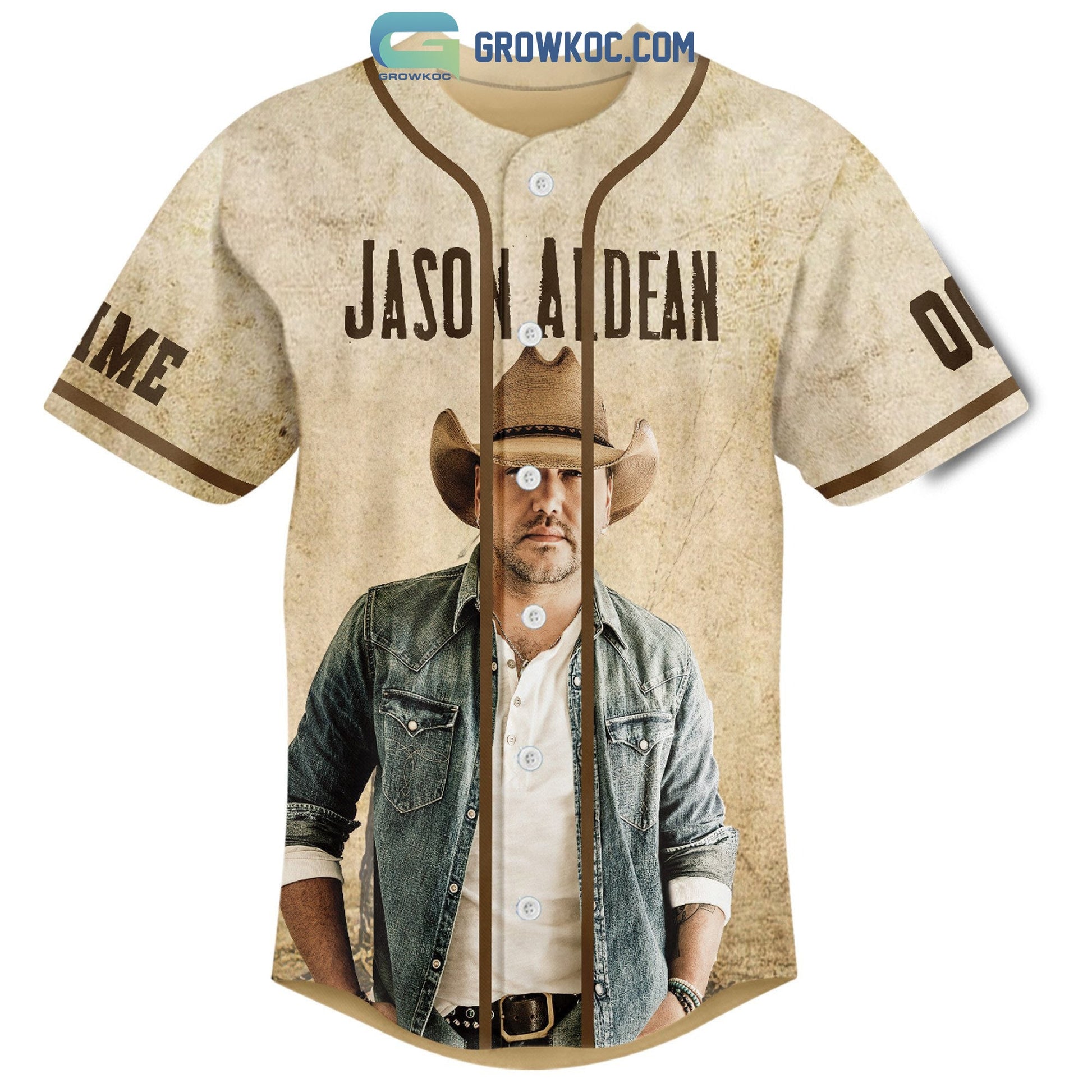 Jason Aldean All Album Personalized Baseball Jersey baseball jersey product view 2