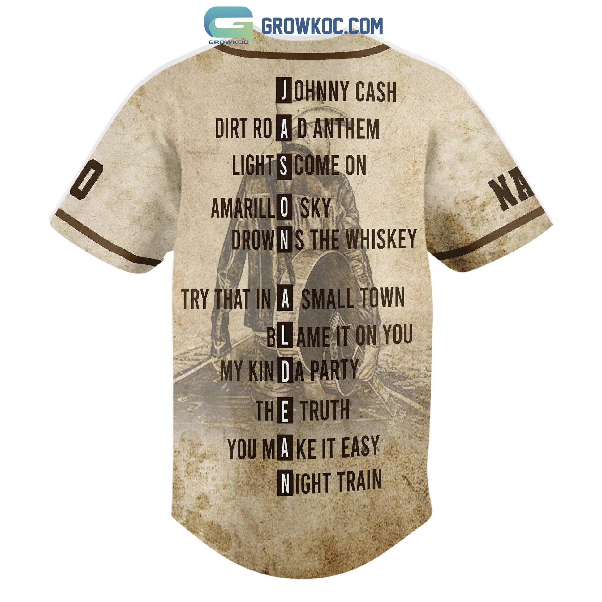 Jason Aldean All Album Personalized Baseball Jersey baseball jersey product view 3