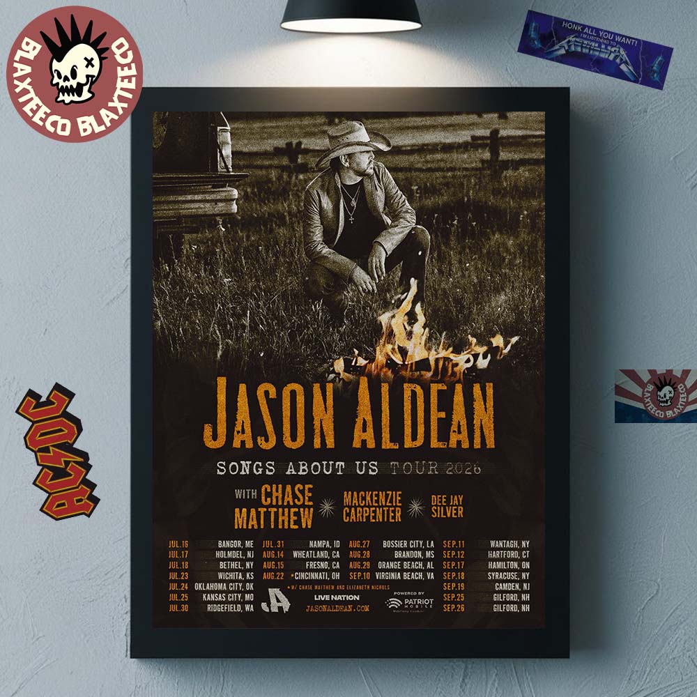 Jason Aldean Songs About Us Tour 2026 North America Schedule Dates Home Decor Poster Canvas - T-Shirt, Sweatshirt, Hoodie