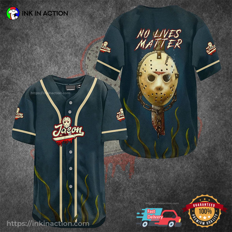 Jason Voorhees No Live Matter Mens Baseball Jersey baseball jersey product view 1