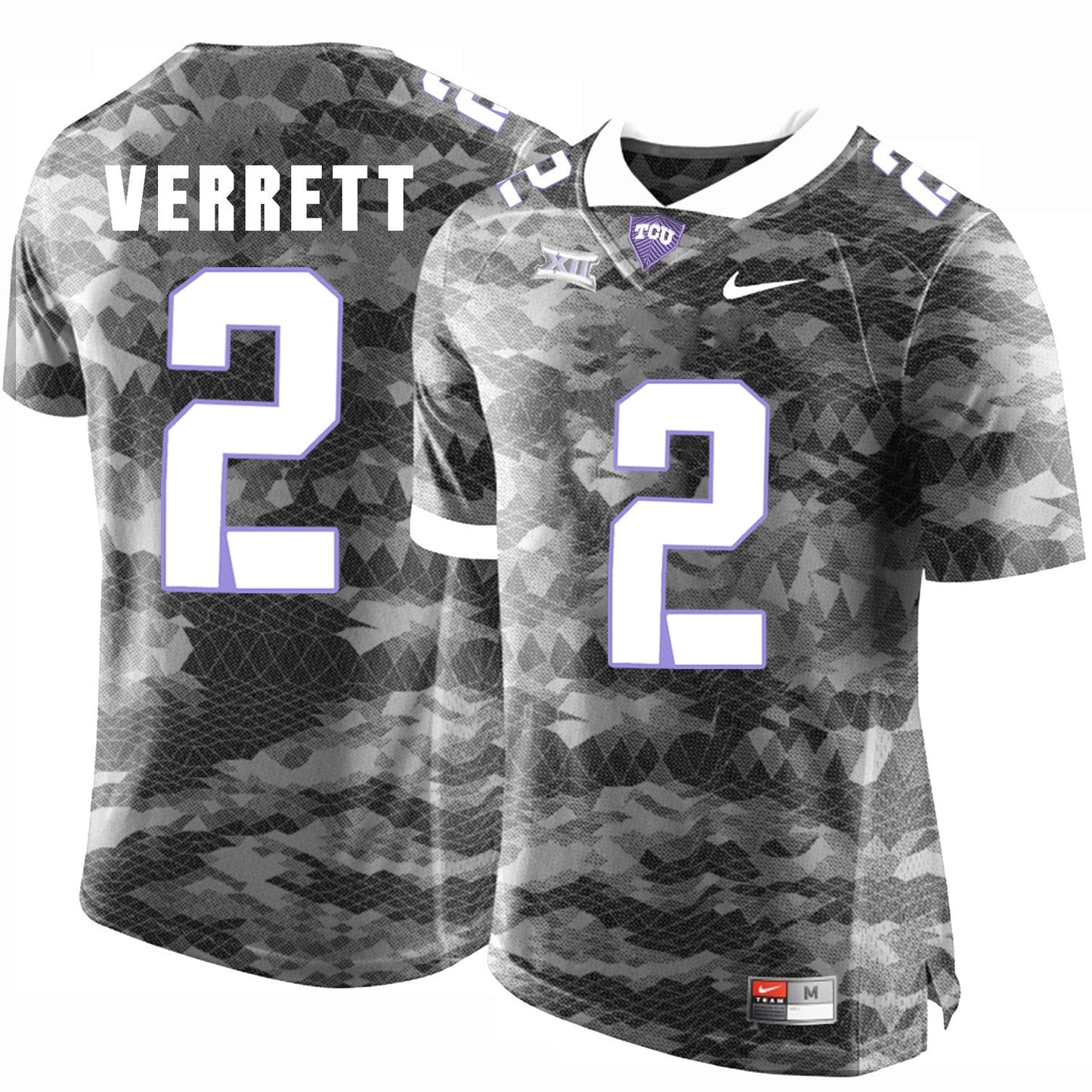 Jason Verrett 2 Grey College Football Jersey football jersey product view 1