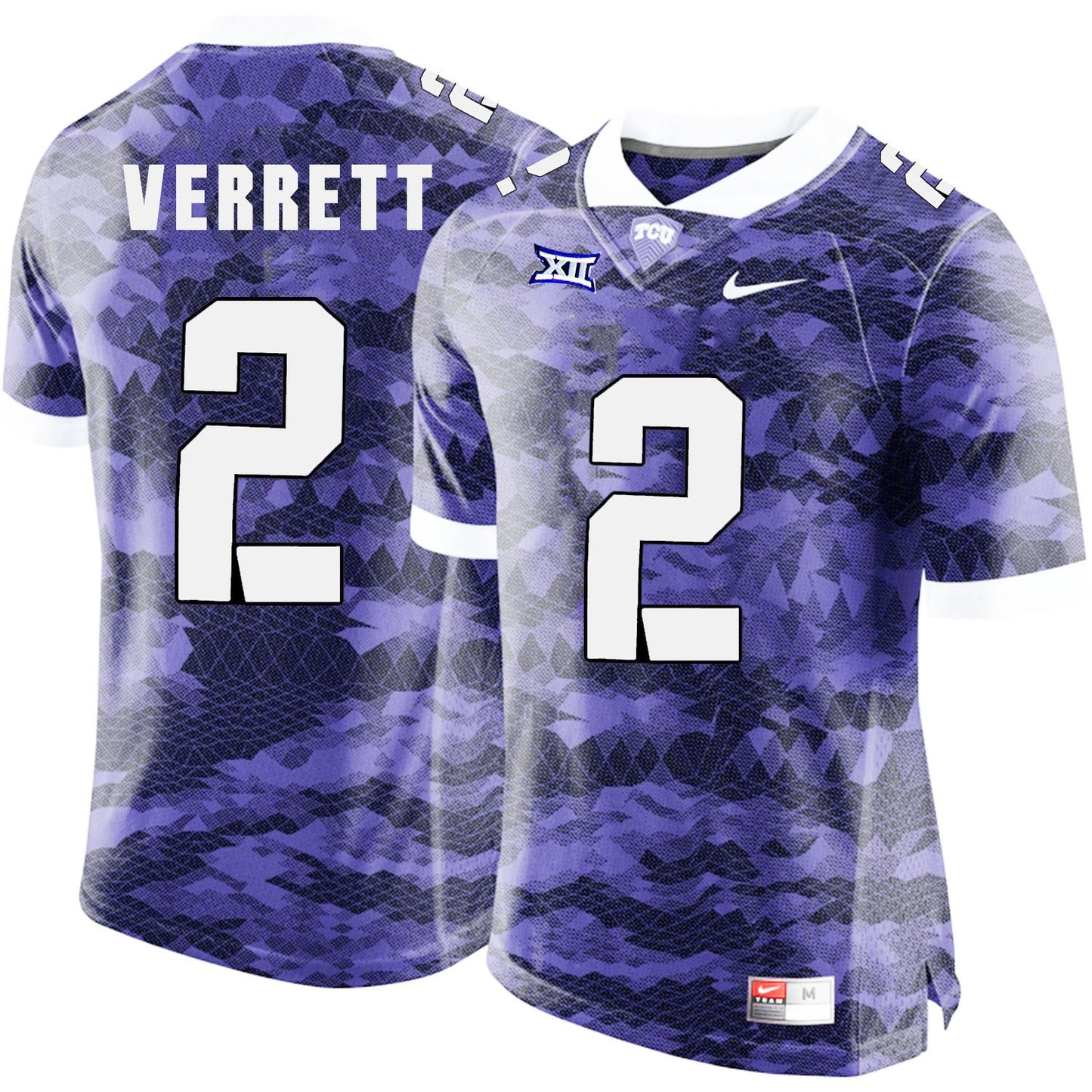 Jason Verrett 2 Purple College Football Jersey football jersey product view 1