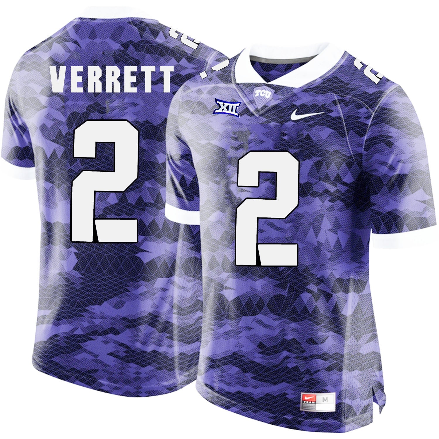 Jason Verrett 2 Purple College Football Jersey football jersey product view 1