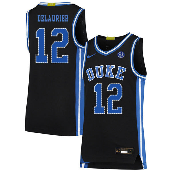 Javin DeLaurier 12 Black College Football Jersey football jersey product view 1