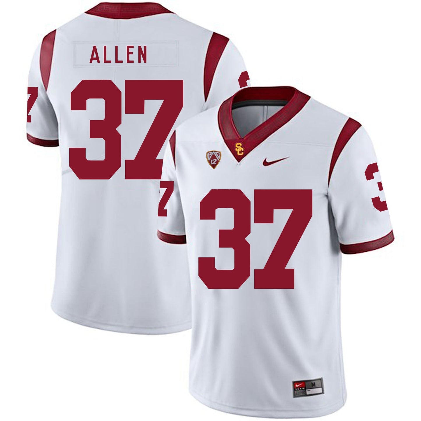 Javorius Allen 37 White College Football Jersey football jersey product view 1