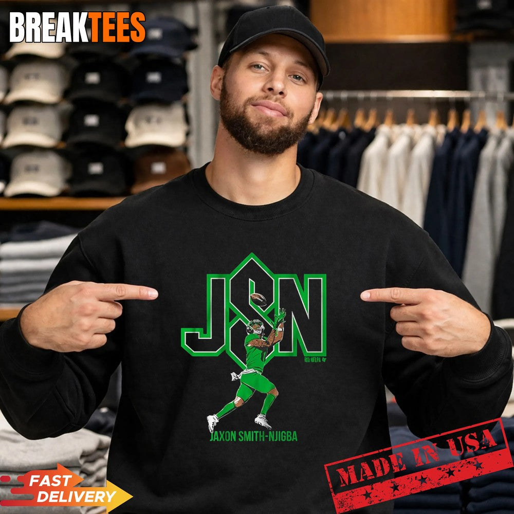 Jaxon Smith-Njigba JSN Football Catch Graphic - Adult & Kids T-Shirts, Sweatshirts & Hoodies apparel design preview 2