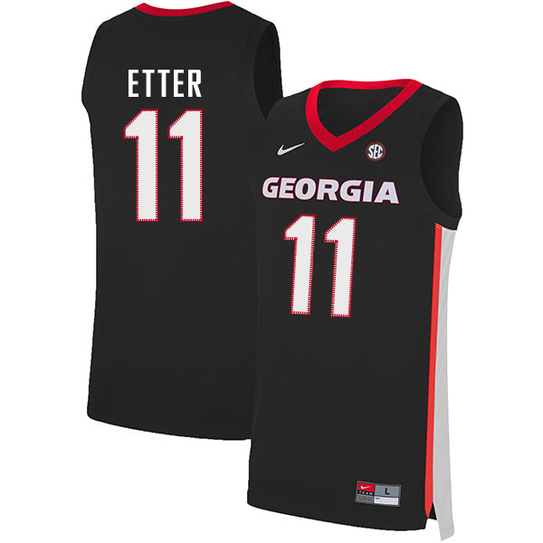 Jaxon Etter 11 V Collar Black College Football Jersey football jersey product view 1