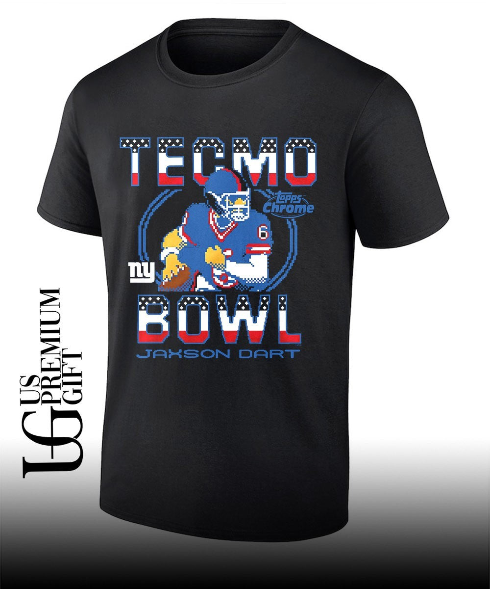 Jaxson Dart New York Giants baseball Tecmo Bowl 8 bit shirt Unisex T-shirt, Sweatshirt, Hoodie, Long Sleeve Tee - T-Shirt, Sweatshirt, Hoodie