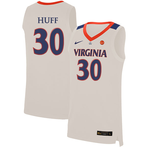 Jay Huff 30 White College Football Jersey football jersey product view 1