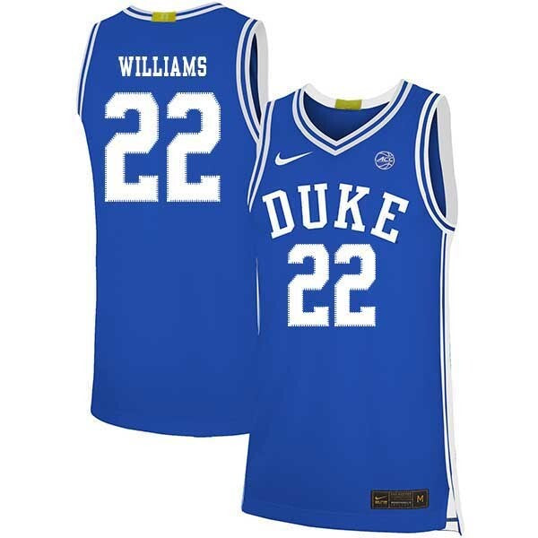 Jay Williams 22 Blue College Football Jersey football jersey product view 1
