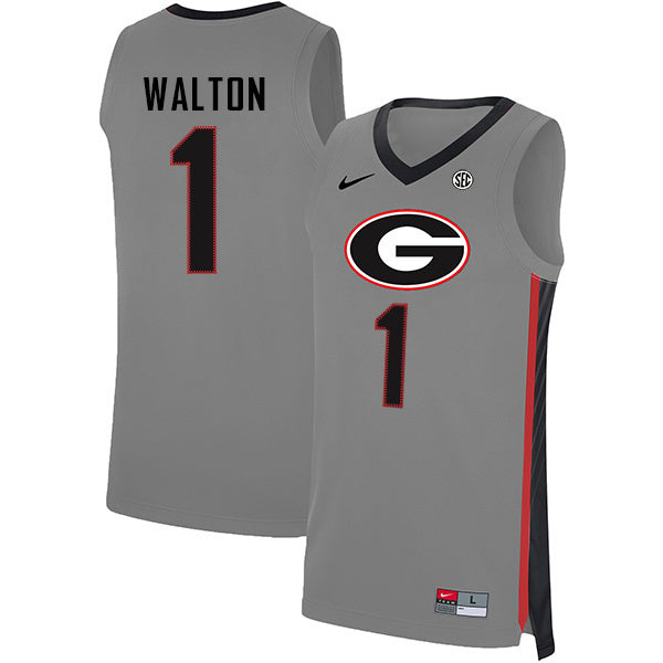 Jaykwon Walton 1 V Collar Gray College Football Jersey football jersey product view 1