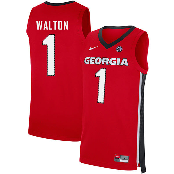Jaykwon Walton 1 V Collar Red College Football Jersey football jersey product view 1