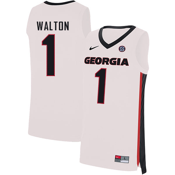 Jaykwon Walton 1 V Collar White College Football Jersey football jersey product view 1